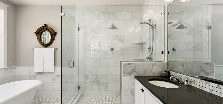 bathroom shower door installation in Riverside
